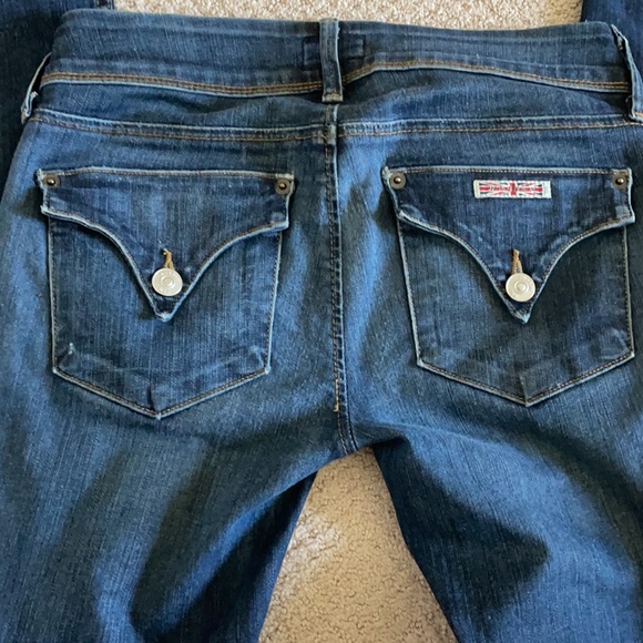 Hudson Denim Blue Jeans Skinny Sz 26 covered button flap pocket British flag - Picture 9 of 9